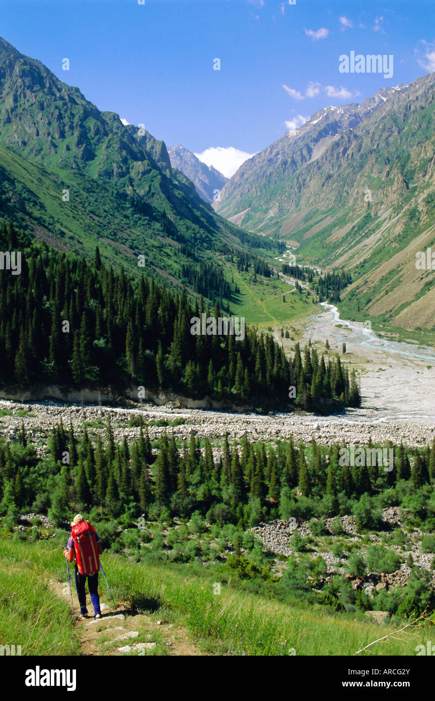 Tien Shan Berge, Ala Archa Canyon, Kirgisien, Zentralasien Stockfoto