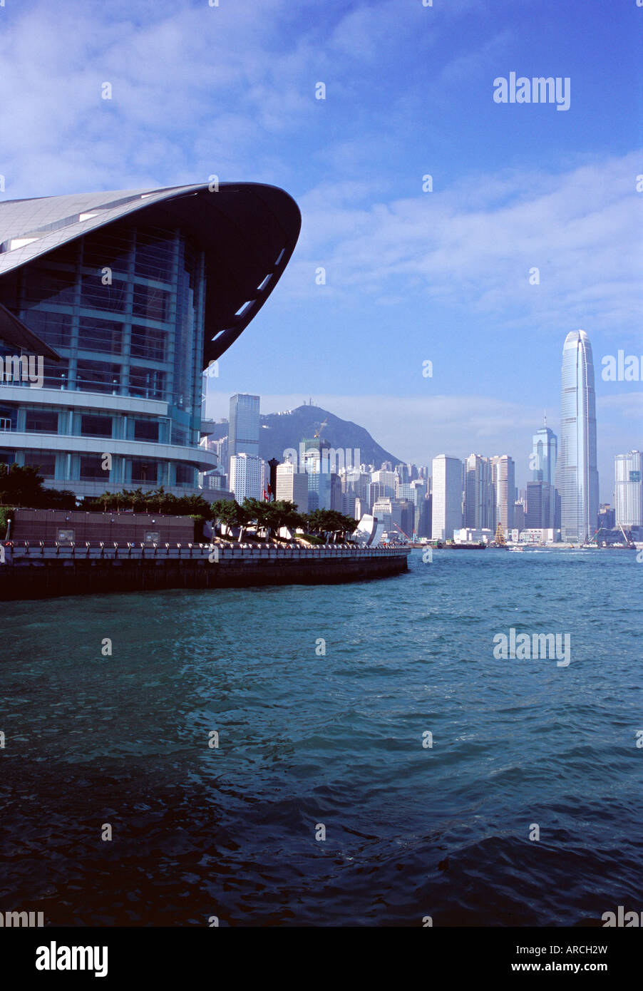 Hong Kong Convention und Exhibition Centre, Hong Kong Island, Victoria Harbour, Hongkong, China, Asien Stockfoto