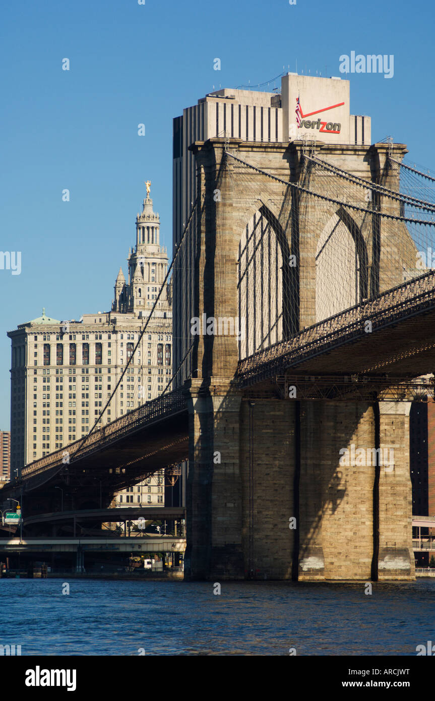 Brooklyn Bridge, New York City, New York, Vereinigte Staaten von Amerika, Nordamerika Stockfoto