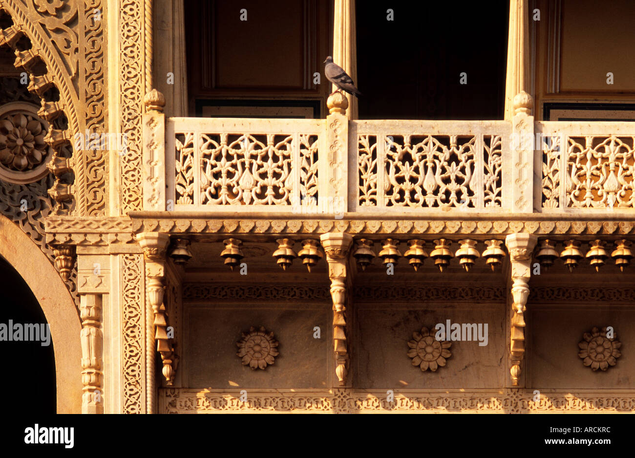 Architektonische Detail im Stadtschloss, Jaipur, Rajasthan, Indien Stockfoto