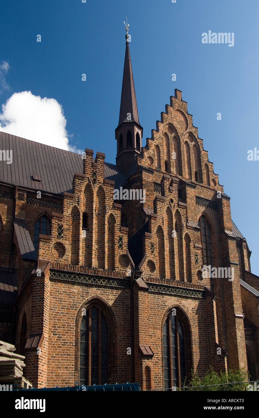 Die Ostsee Backsteingotik Stil mittelalterlichen St. Peter Kirche in Malmö Schweden Stockfoto