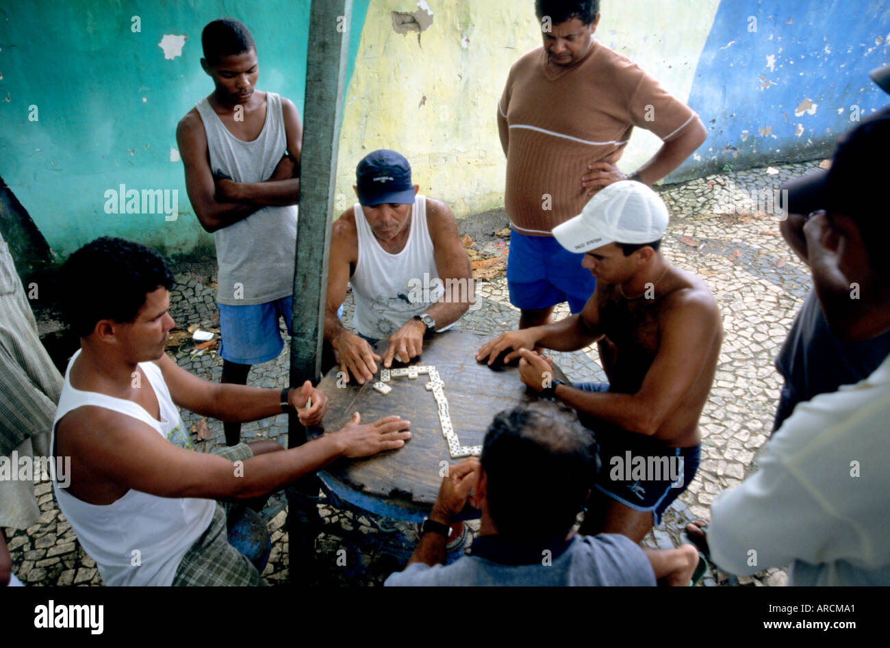Brasilien Salvador Bahia Brasil brasilianische gewinnen Glücksspiel Stockfoto