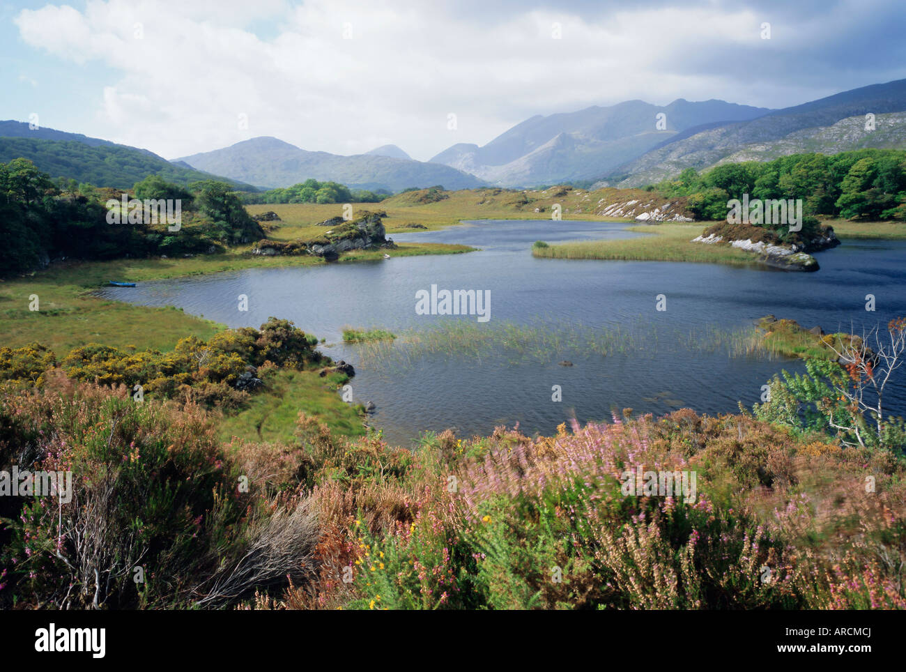 Obersee und der Macgillycuddy stinkt, Ring of Kerry, Killarney, County Kerry, Munster, Irland (Eire), Europa Stockfoto