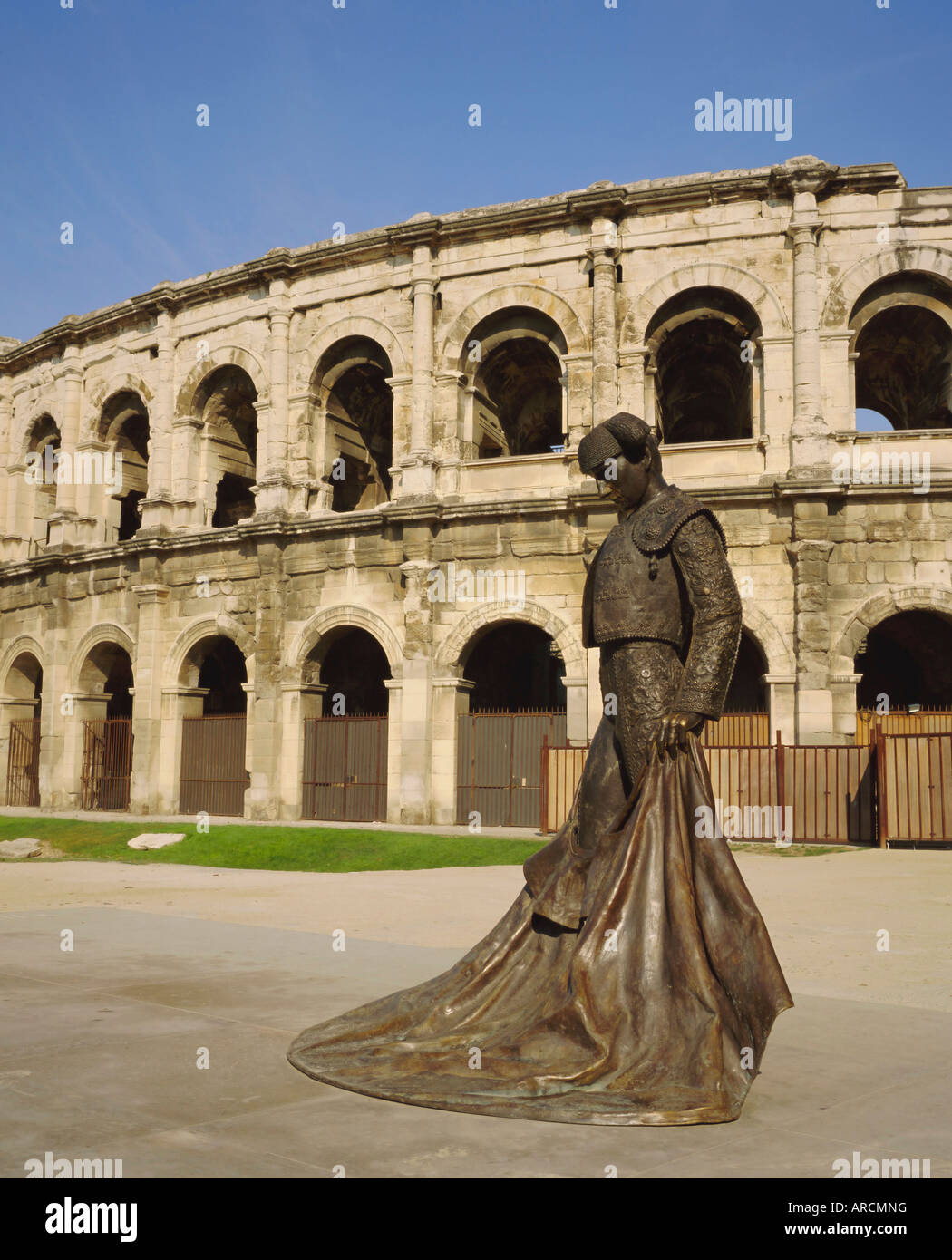 Römische Arena, Nimes, Languedoc, Frankreich, Europa Stockfoto