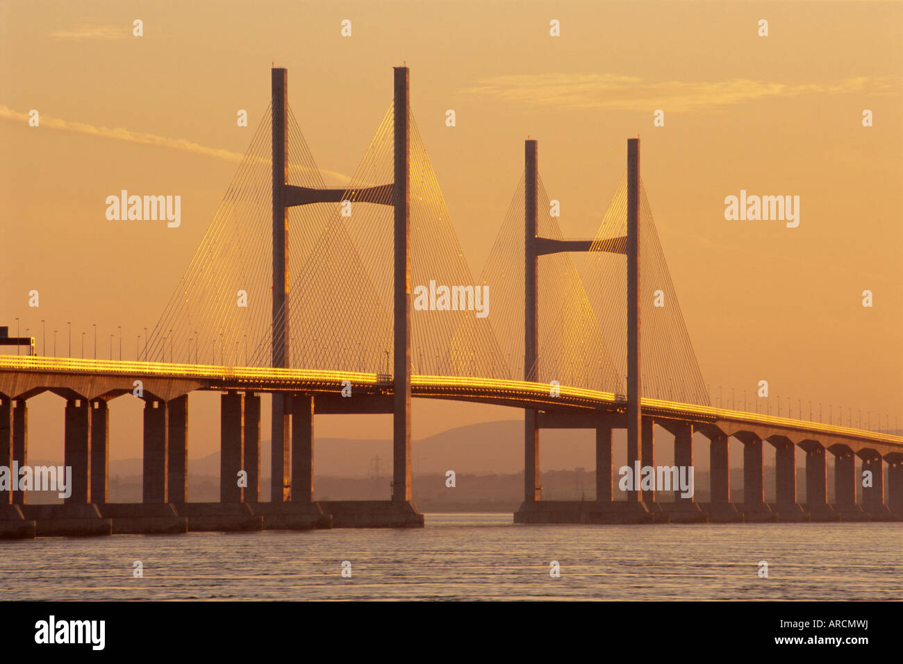 Neuen, zweiten, Severn Brücke, Fluss Severn, Avon, England, UK, Europa Stockfoto