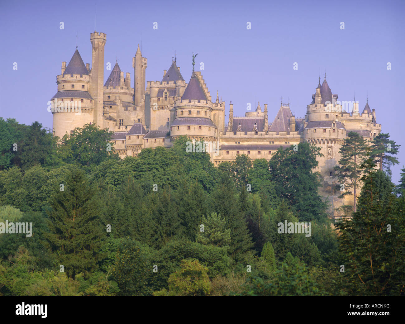 Pierrefonds Schloss, Picardie (Picardie), Frankreich, Europa Stockfoto
