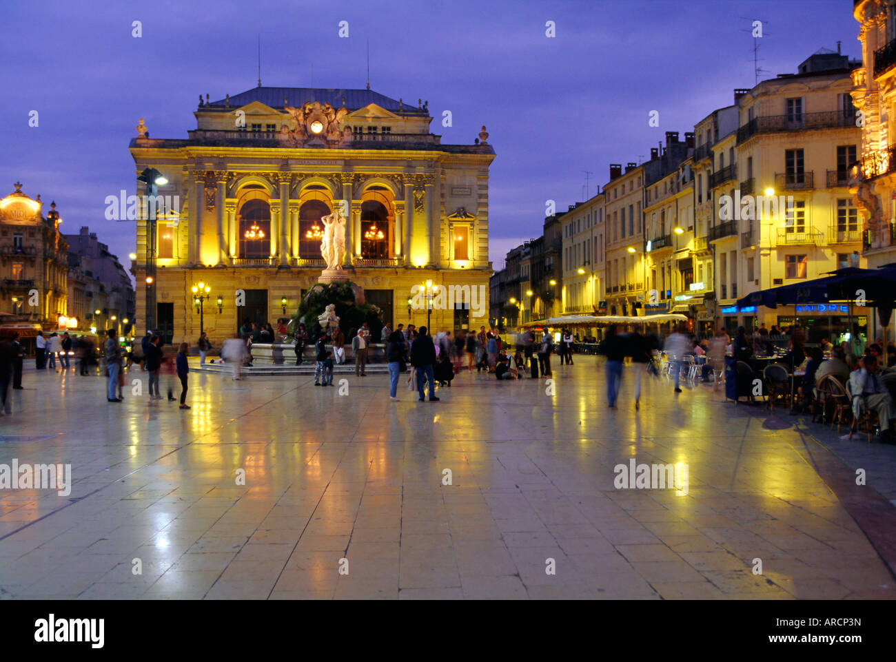 Place De La Comedie, Montpellier, Herault, Languedoc, Frankreich, Europa Stockfoto