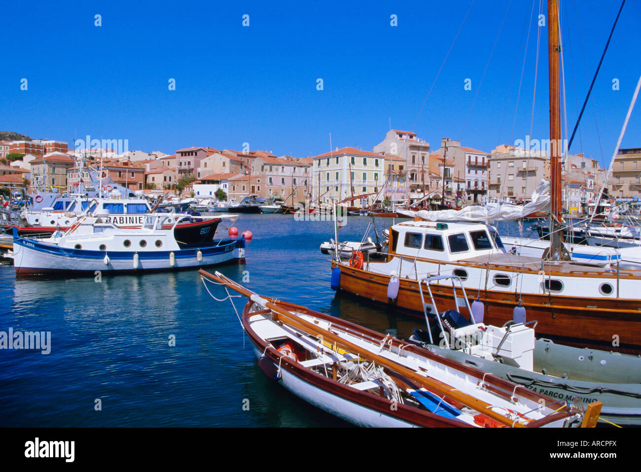 La Maddalena Hafen, Sardinien, Italien, Europa Stockfoto