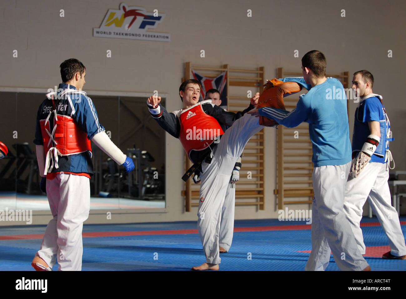 Fotograf Howard Barlow Mitglieder des britischen TaekwondoTeams in der