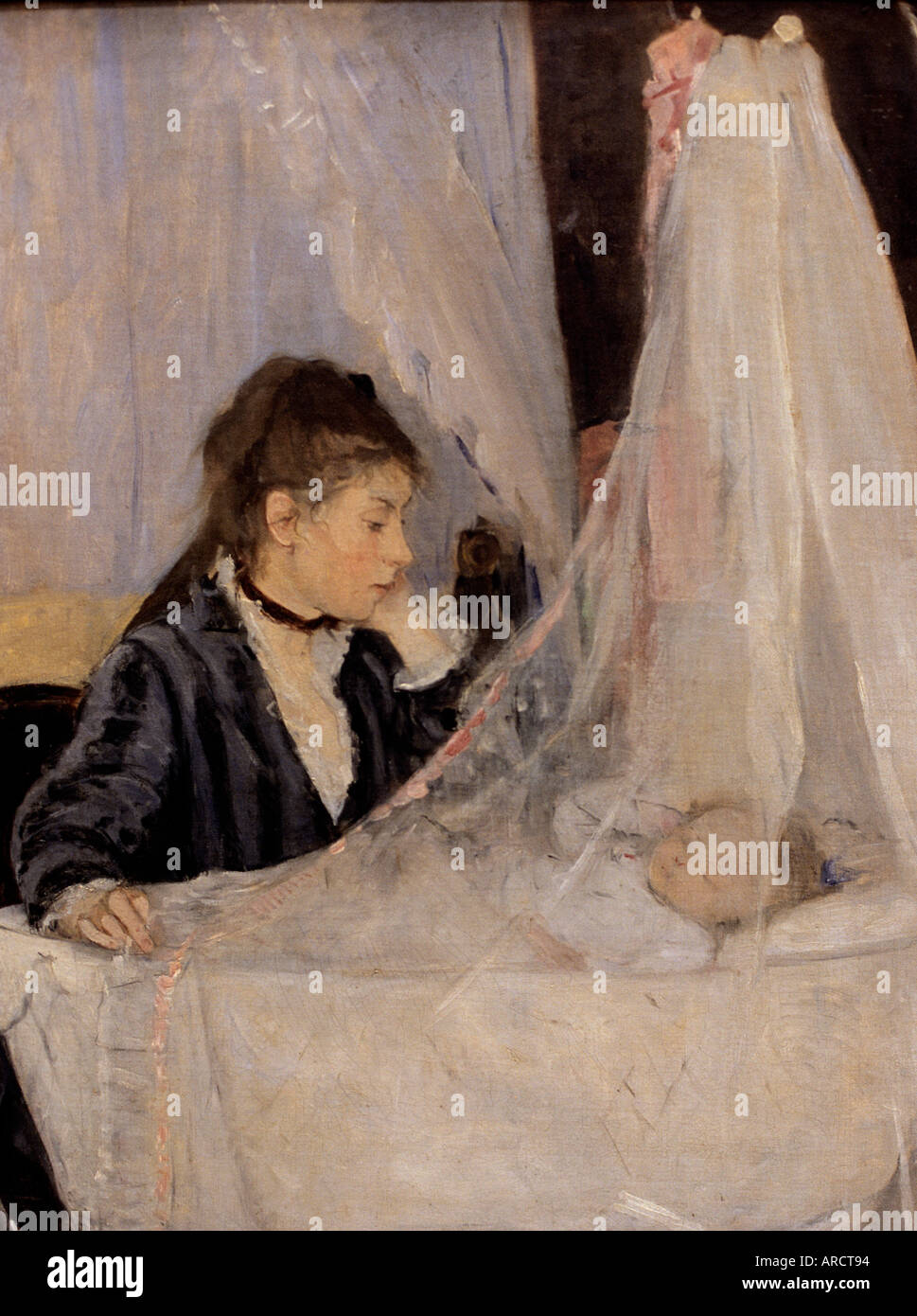 Le Berceau von Berthe Morisot Franch Französisch Frau Baby Stockfoto