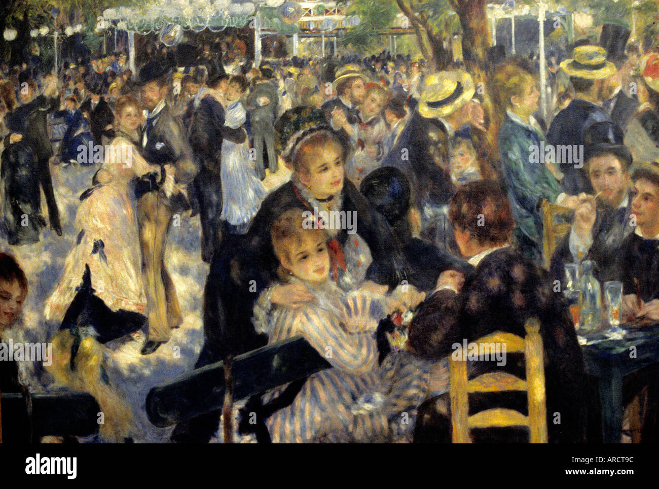 Pierre Auguste Renoir Moulin De La Galette-Frau-Mann-Party Stockfoto