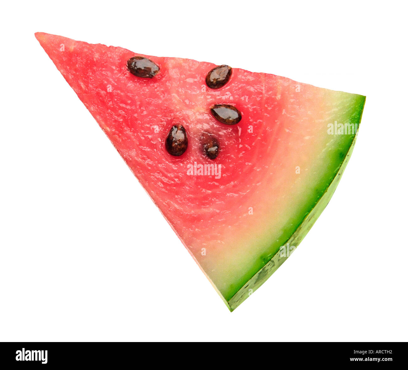 Wassermelone Keil isoliert Stockfoto