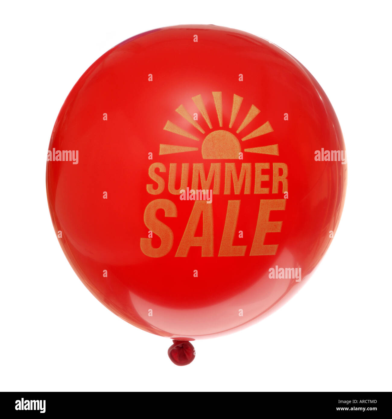 Summer Sale aufgeblasenen Ballon Stockfoto