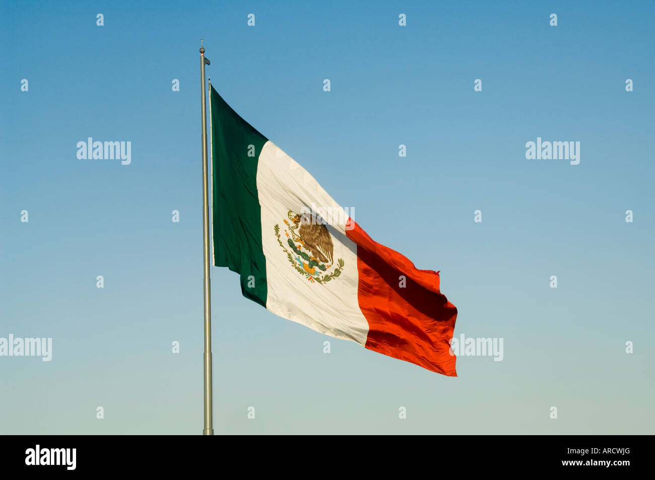 Mexikanische Flagge, Mexiko, Nordamerika Stockfoto