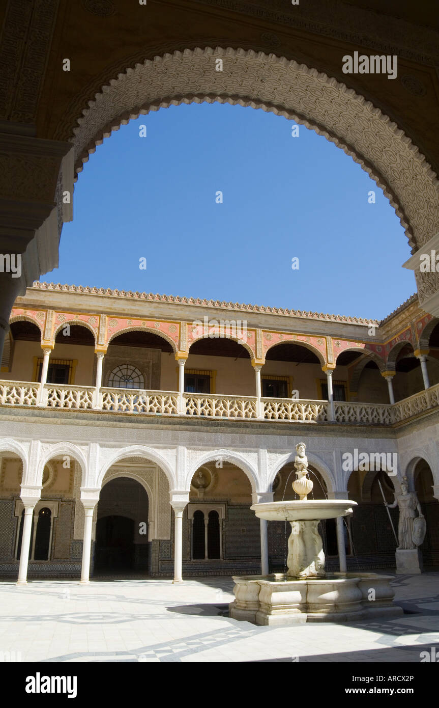 Casa de Pilatos, Viertel Santa Cruz, Sevilla, Andalusien (Andalusien), Spanien, Europa Stockfoto