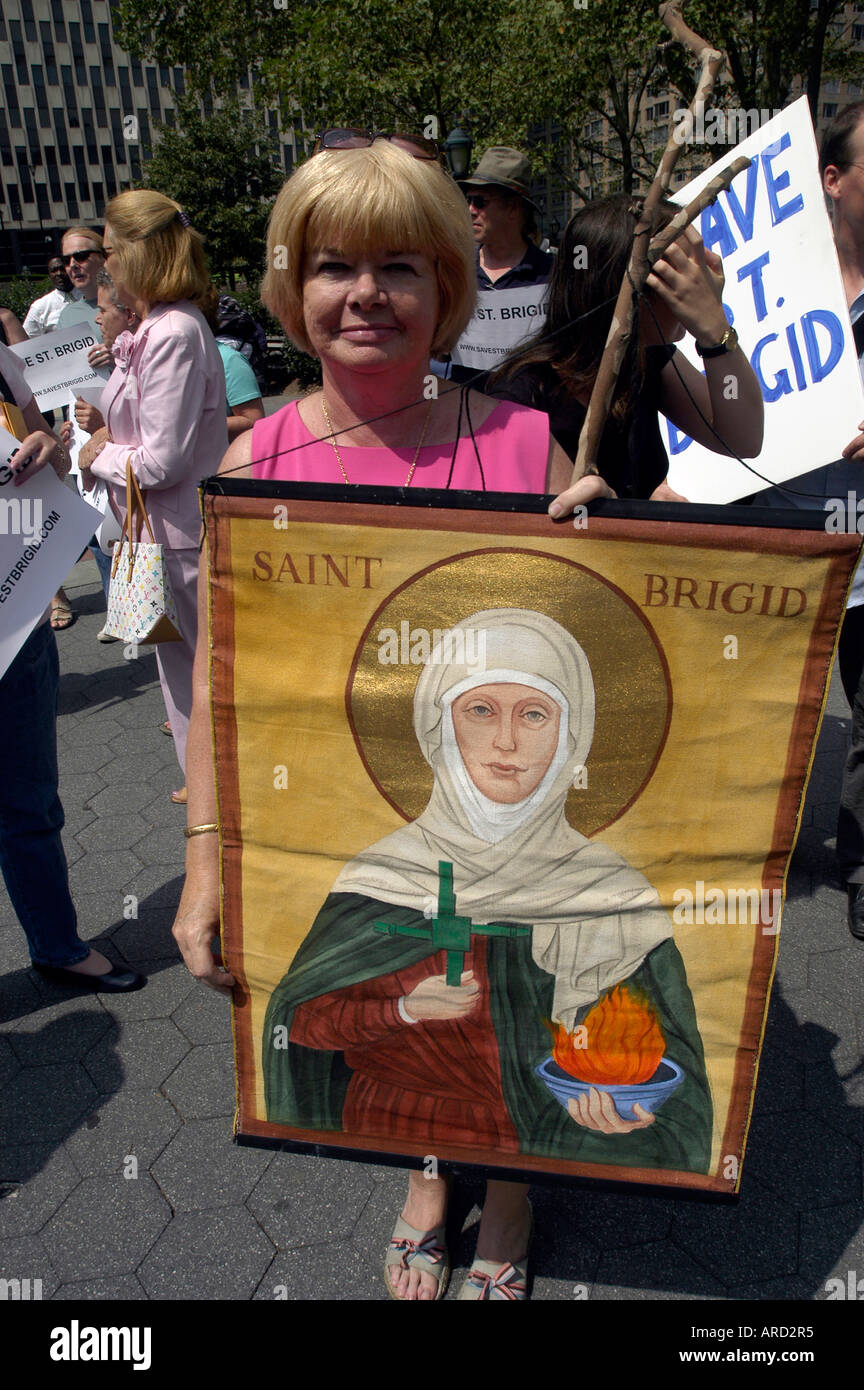 Gemeindemitglieder und Förderer des St. Brigid s römisch-katholische Kirche Stockfoto