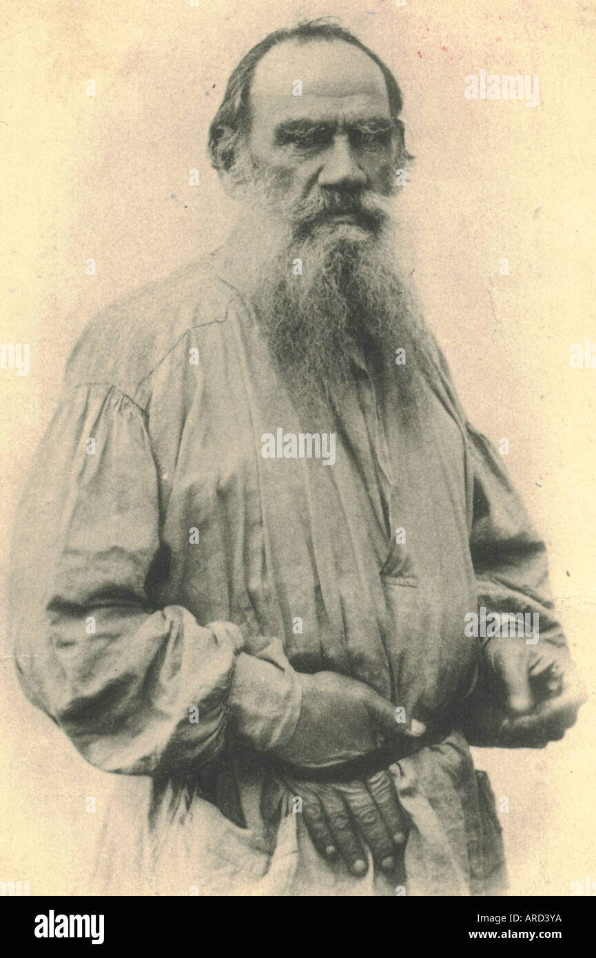 Fotografische Ansichtskarte von Graf Leo Tolstoy ca. 1903 Stockfoto