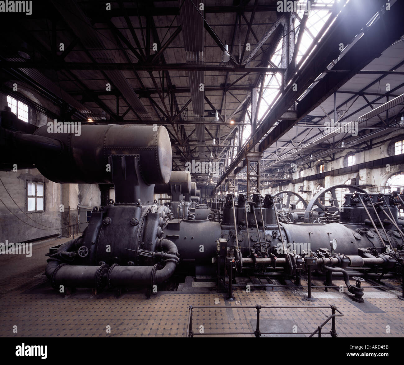 Völklingen, Gasgebläsehalle, Kompressor Einer Großgasmaschine Stockfoto