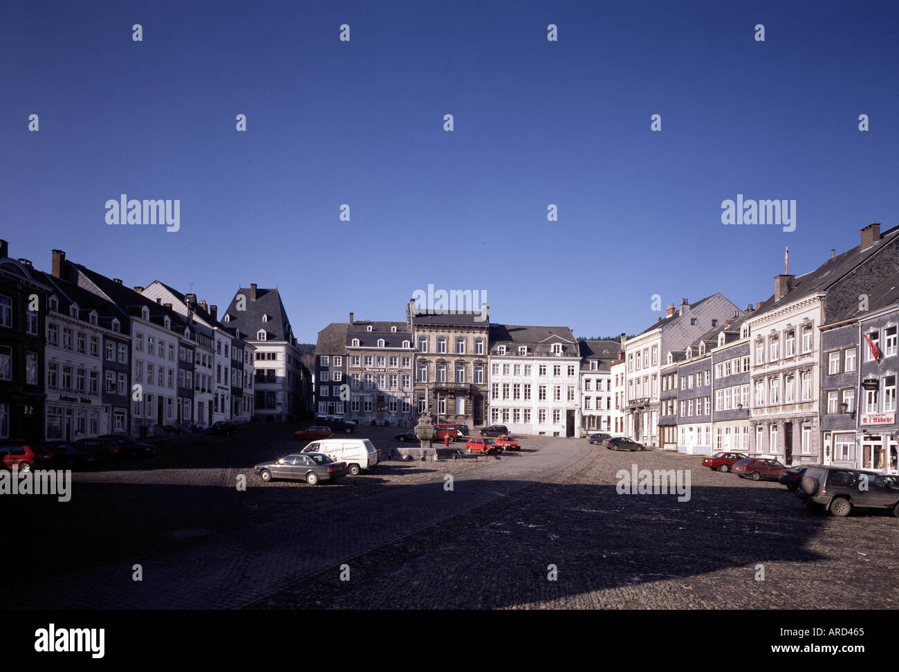 Stavelot, Place Saint-Remacle, Marktplatz Stockfoto