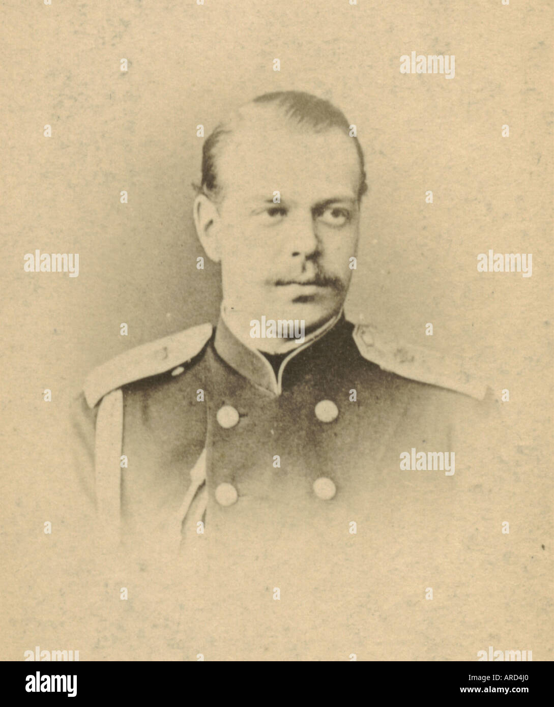 Carte de Visite Foto seiner kaiserlichen Majestät der Zarewitsch um 1870 Stockfoto
