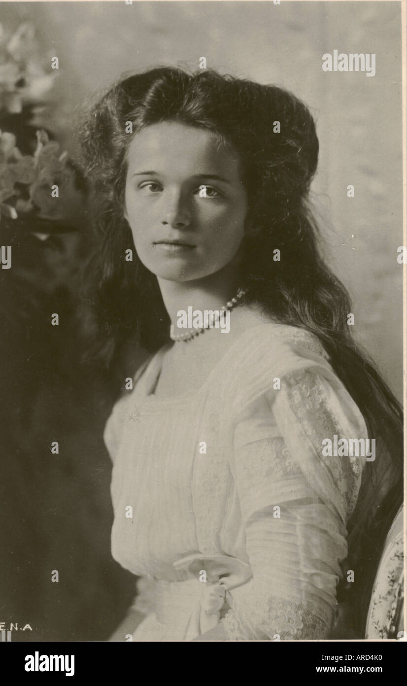 Fotografische Ansichtskarte von Großherzogin Tatiana Russlands circa 1905 Stockfoto