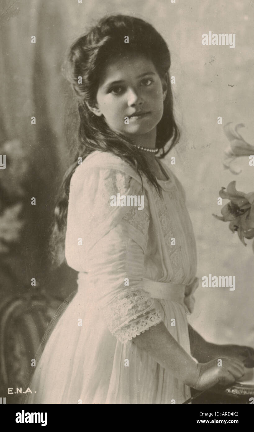 Fotografische Ansichtskarte von Großfürstin Maria von Russland circa 1905 Stockfoto