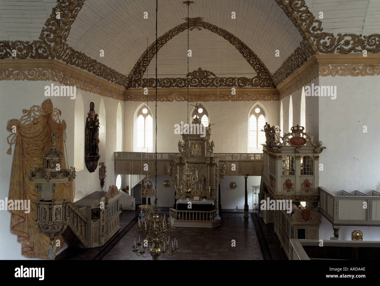 Rendsburg, Christkirche, Blick von der Empore Nach Osten Stockfoto