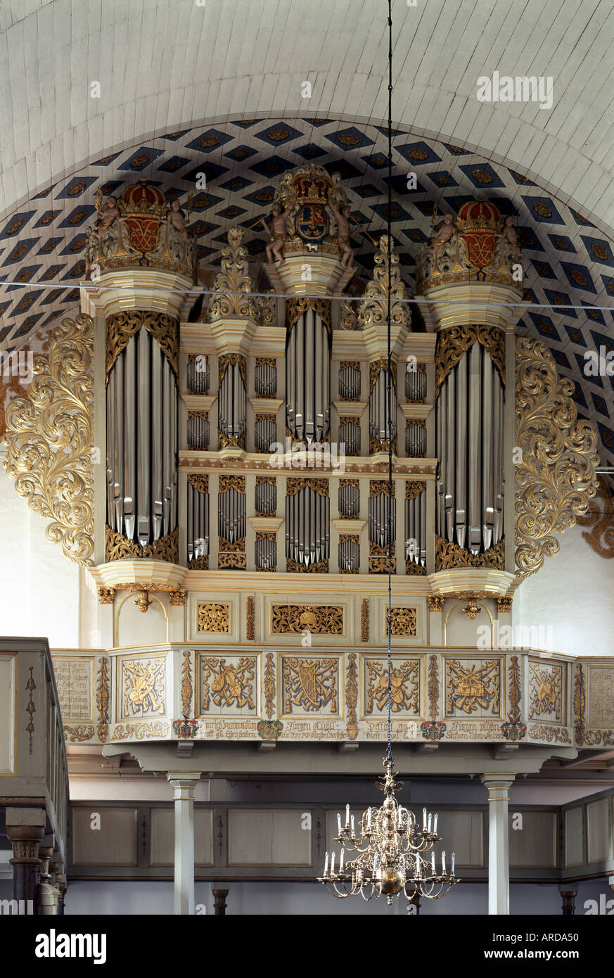 Rendsburg, Christkirche, Orgel Stockfoto