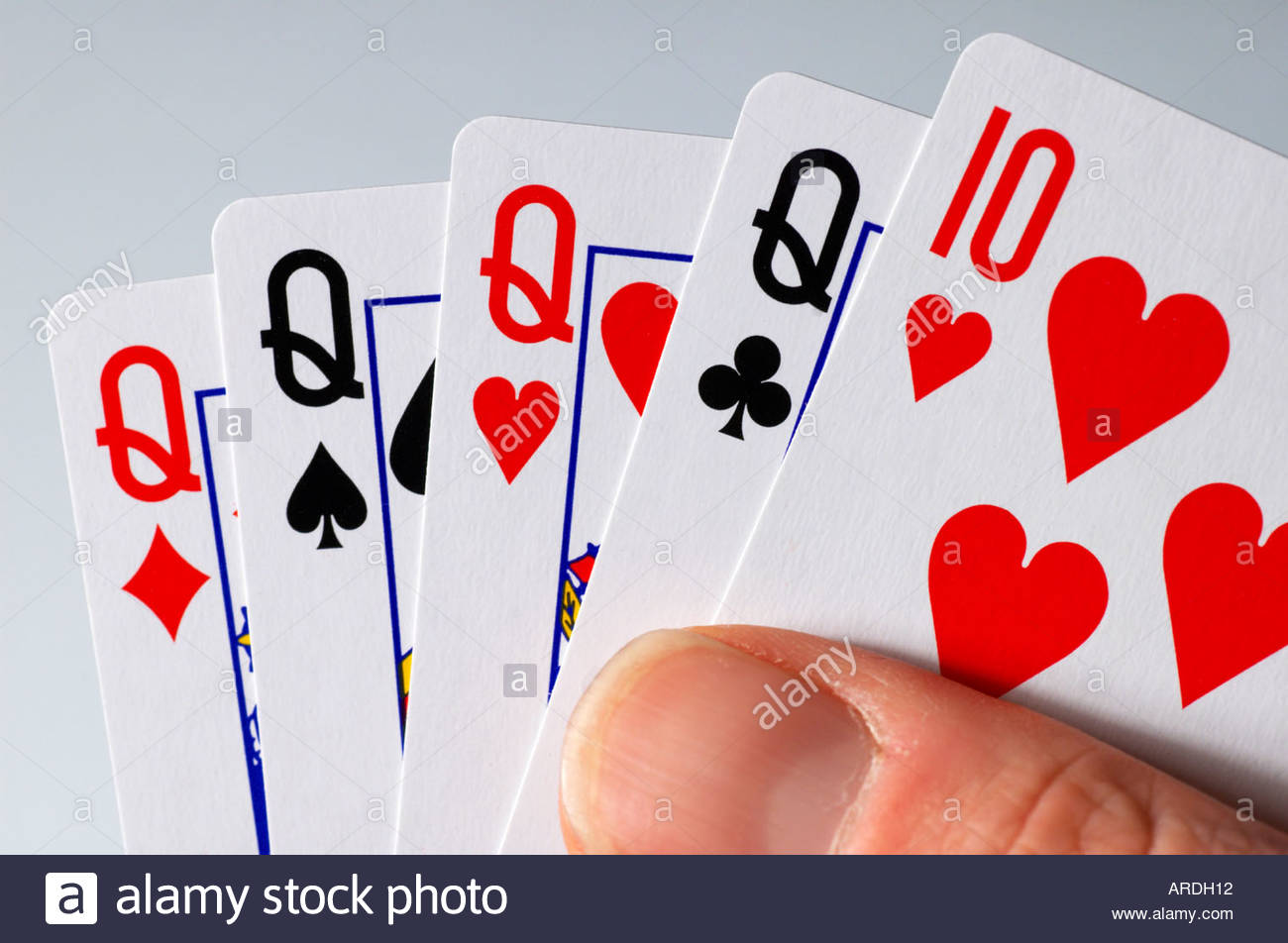 Ein Vierling Poker Stockfoto