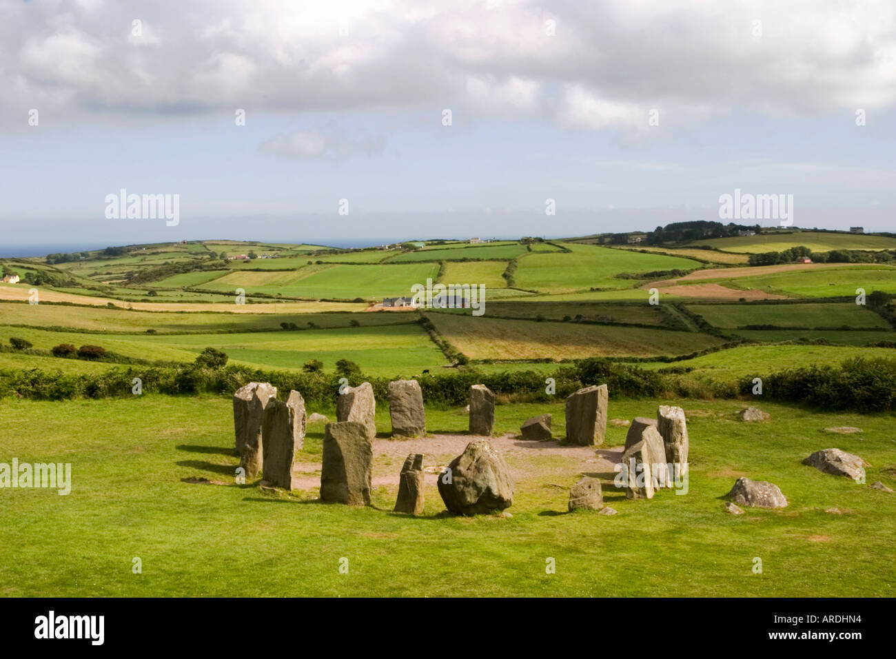 Steinkreis am Dombeg in Irland Stockfoto