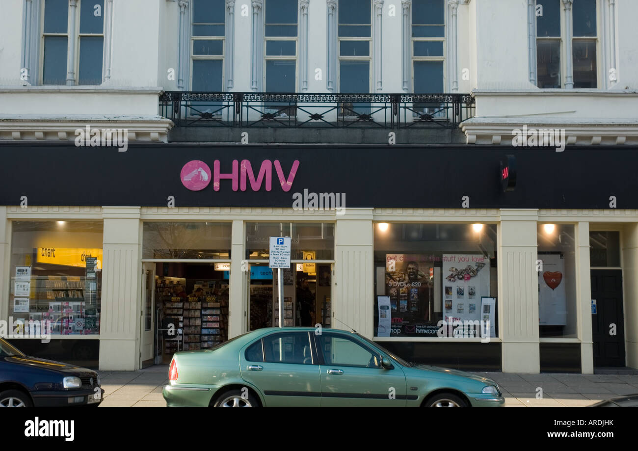 HMV Ladenfront UK Stockfoto