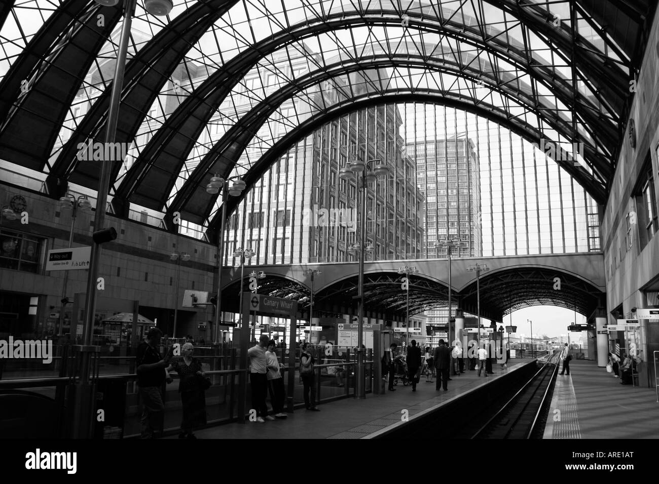 Canary Wharf DLR Station, London Stockfoto