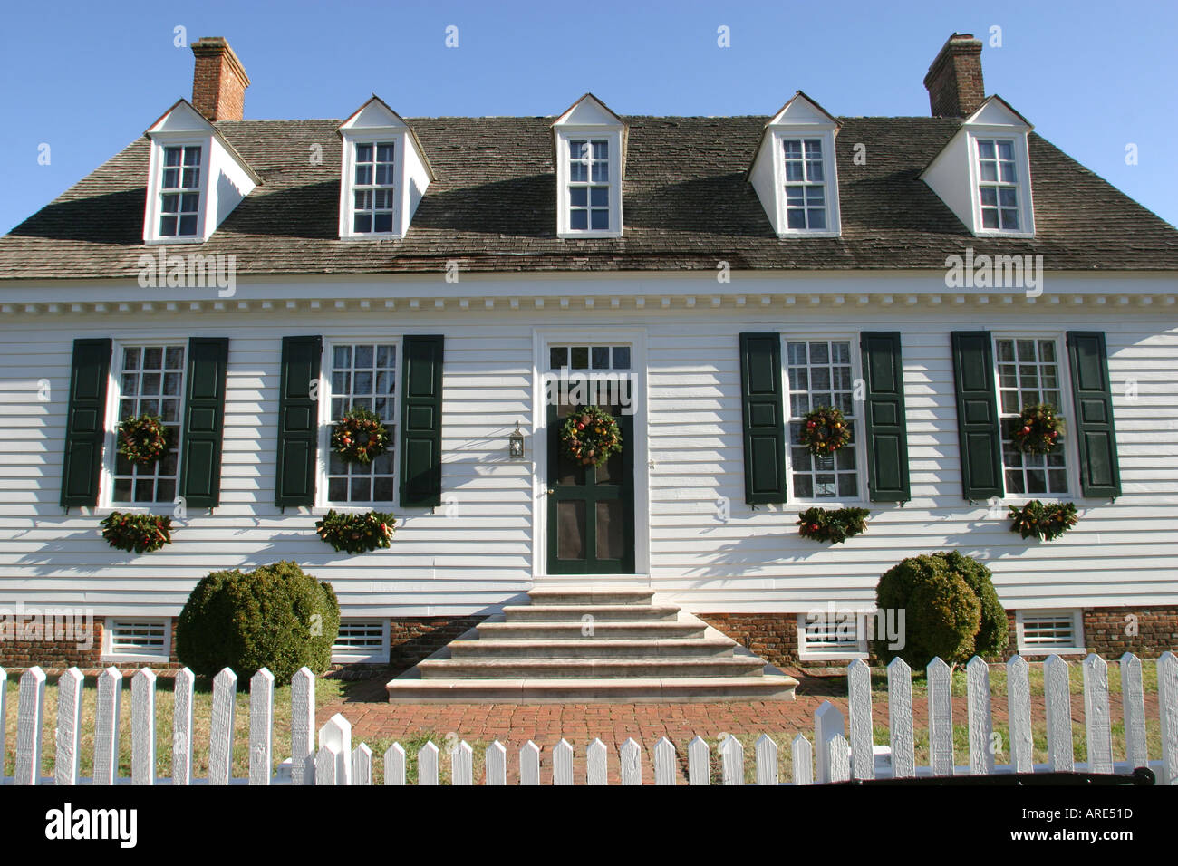 Virginia Colonial National Historical History Park, historische Yorktown, Main Street, Dudley Digges House Houses Home Homes Residenz, gebaut 1760, Besucher t Stockfoto