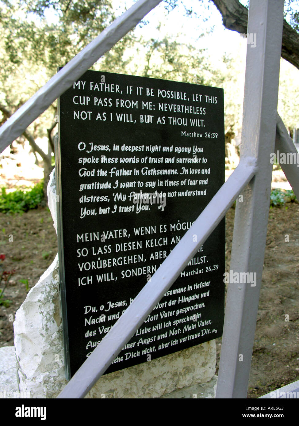 Gethsemane plakette Fotos und Bildmaterial in hoher Auflösung Alamy