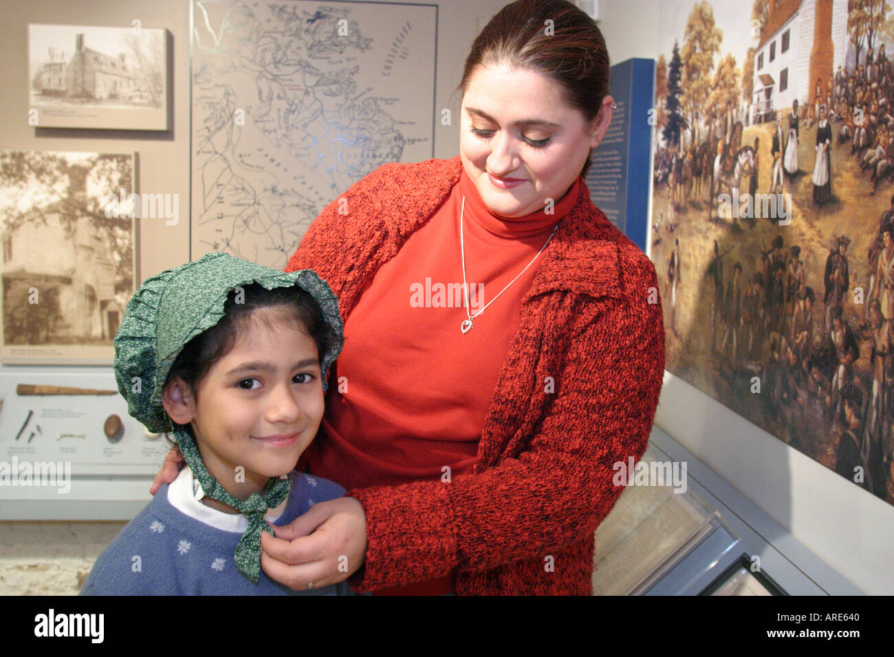 Newport News Virginia,Endview Plantation,Ausstellungskollektion ausstellen,fördern,Produktprodukte ausstellen Verkauf,Familie Familien Eltern Eltern Kind chil Stockfoto