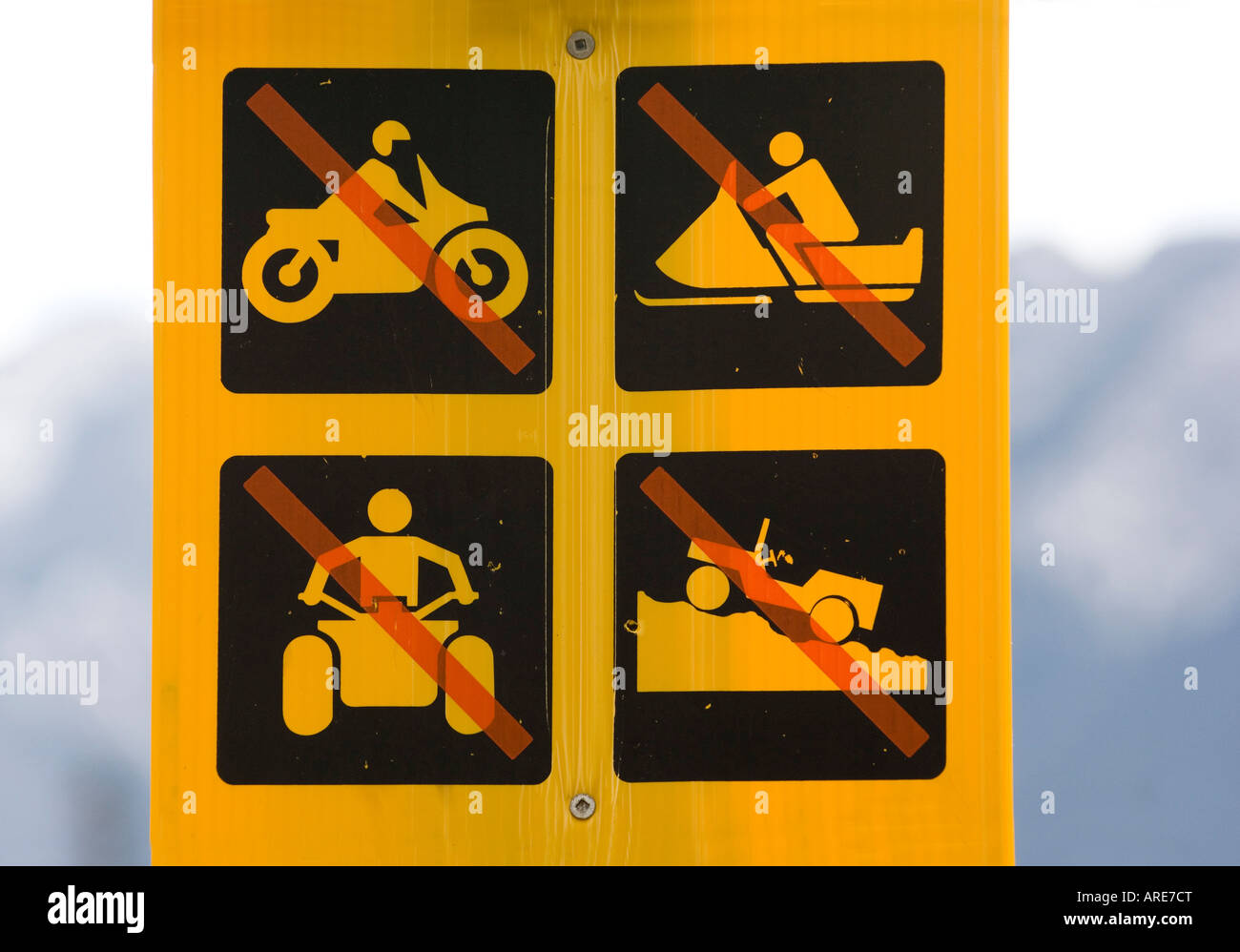 Offroad-Verkehrszeichen Stockfoto