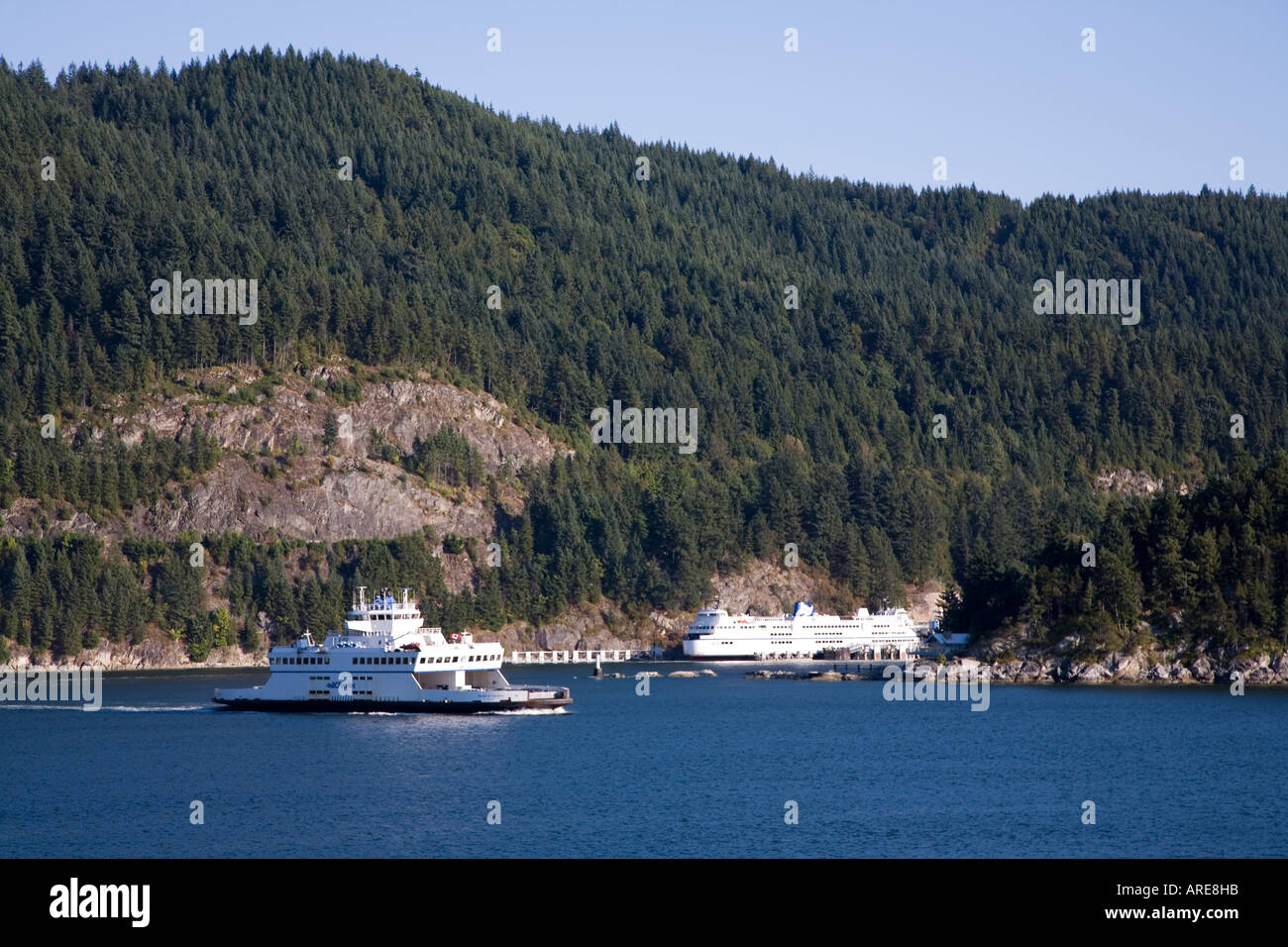 BC Fähren am Horseshoe Bay terminal verlassen für Nanaimo Vancouver Festland Kanada Stockfoto