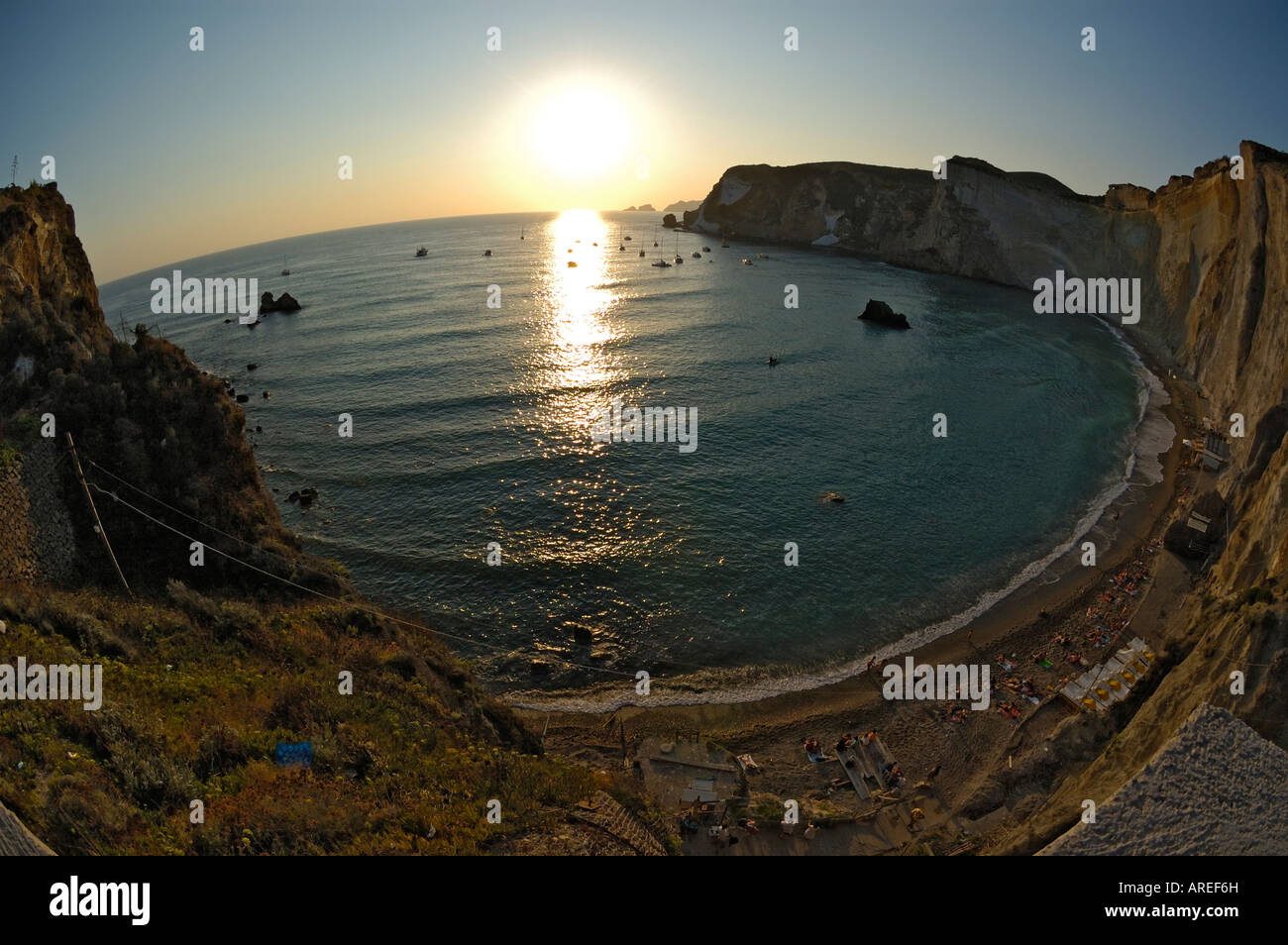 Ponza Isole pontine Lazio Italien Pontinische Insel, Mittelmeer, Europa Stockfoto