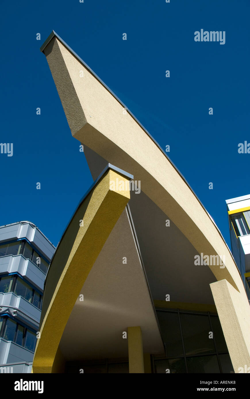 Moderne Architektur Detail eines Geschäfts-Gebäudes Stockfoto