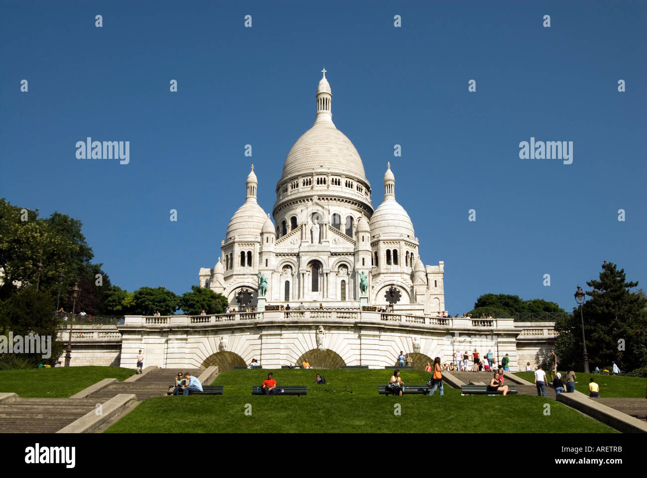Basilika Sacre Coeur in Montmartre Paris Frankreich Stockfoto