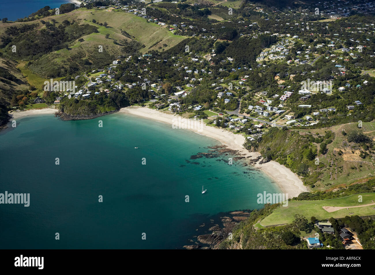 Palm Beach Waiheke Island Auckland Nordinsel Neuseeland Antenne