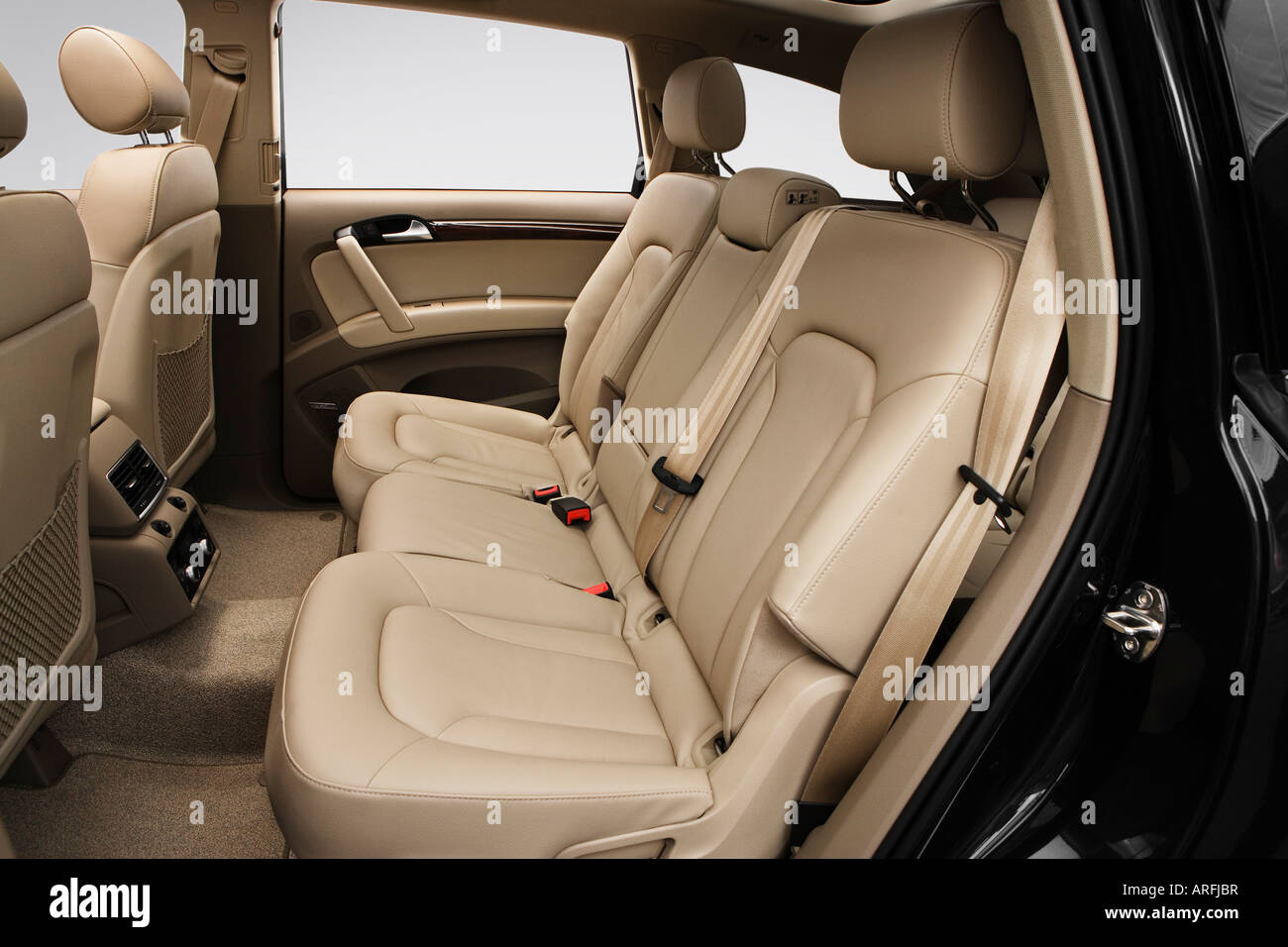 2007 Audi Q7 3.6 Premium Quattro blau - hintere Sitze Stockfoto