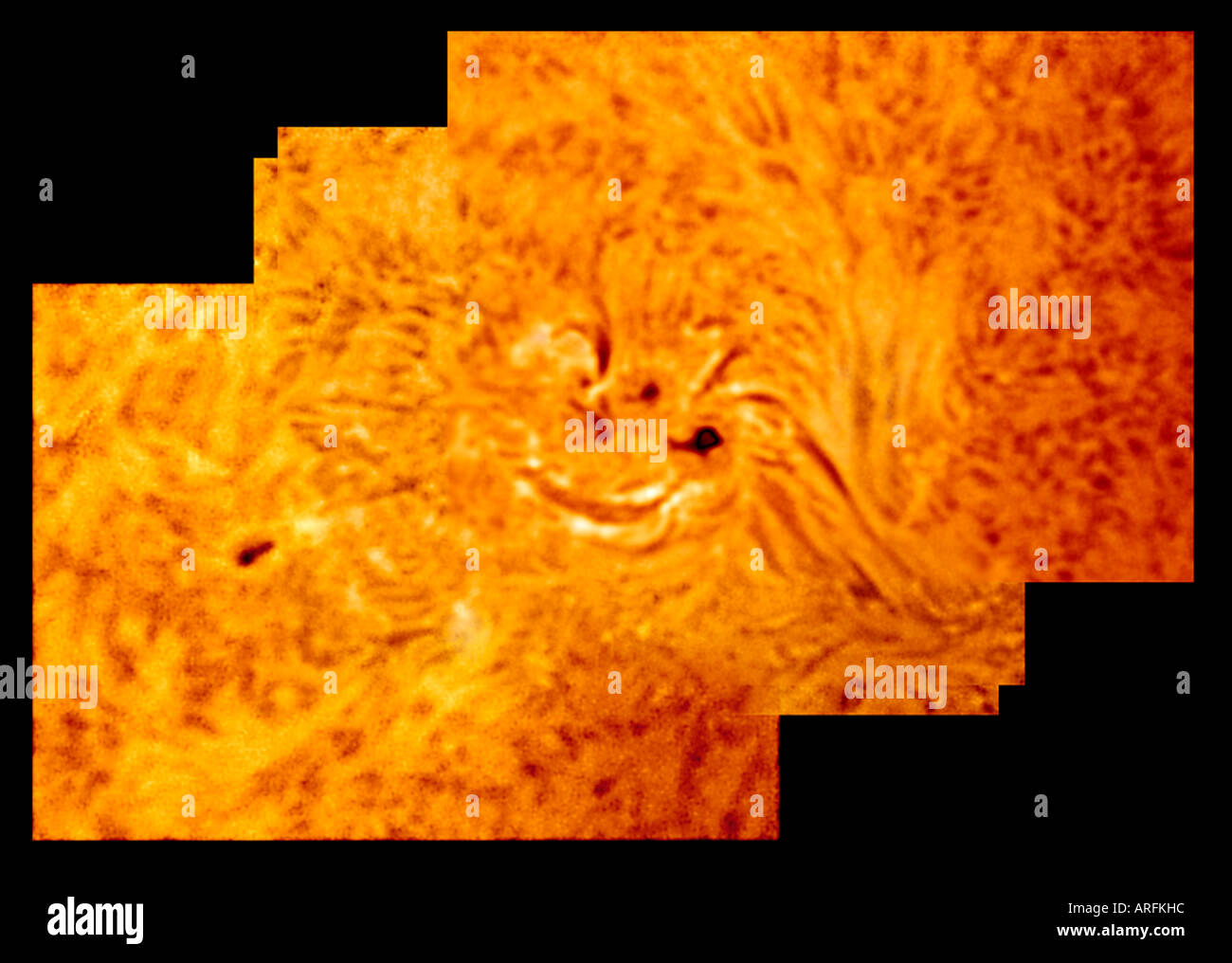 Sonnenfleck 0905 fotografiert in Wasserstoff-alpha-Licht Stockfoto