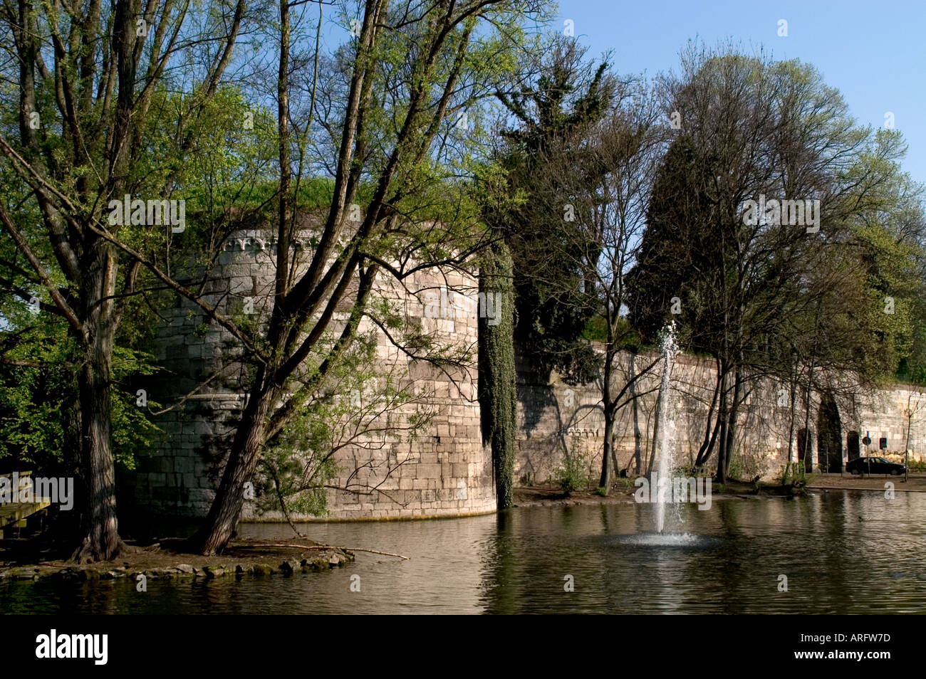 Stadtmauer Stadt Maastricht Niederlande limburg Stockfoto