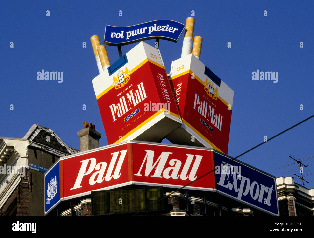 Amsterdam Pall Mall Zigaretten rauchen Stockfoto