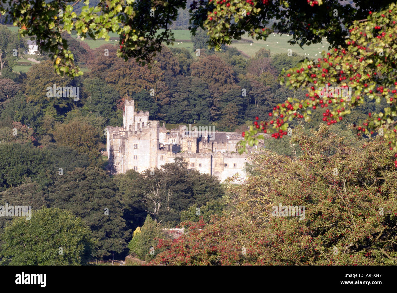 "Haddon Hall" ist eine befestigte mittelalterliche Herrenhaus in Derbyshire "Great Britain" Stockfoto