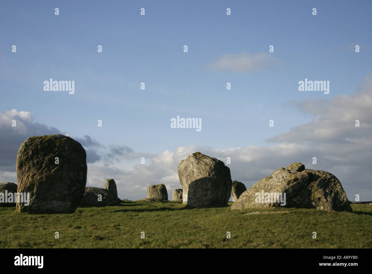 Lange Meg und ihre Töchter Standing Stones, Cumbria Stockfoto