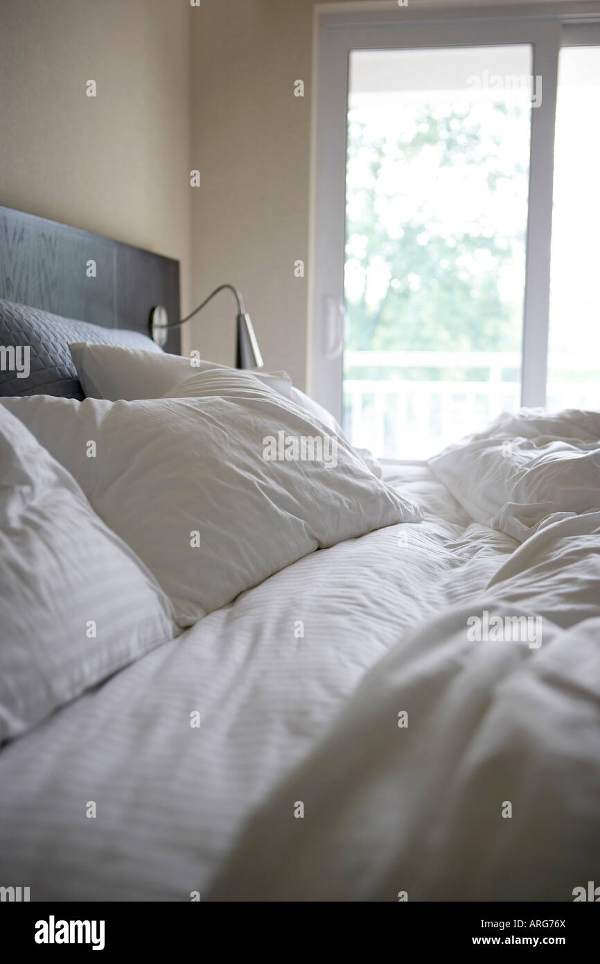 Nahaufnahme des Bettes Stockfoto