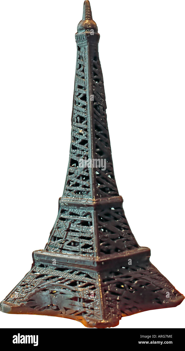 PARIS Frankreich, Eiffelturm in Schokolade von J. Paul Hevin Chocolate Shop 'French Patisserie' Chocolatier Stockfoto