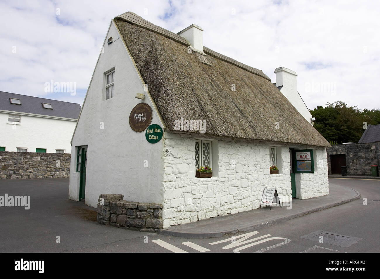 Der ruhige Mann Museum strohgedeckten Hütte Cong County Mayo Republic of Ireland Stockfoto